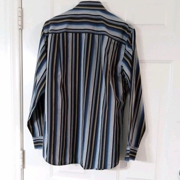 Indigo Palms Tommy Bahama Shirt Men's Size Medium Button Up Striped Long Sleeve - Picture 6 of 6